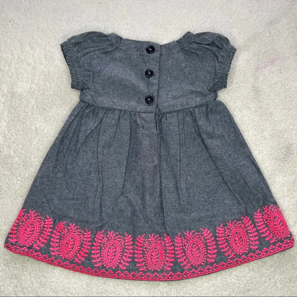 Genuine Kids Oshkosh Baby Girl 0-3 Months 100% Cotton Dress - Picture 2 of 6
